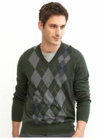 Modern argyle sweater
