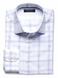 Slim fit non-iron windowpane shirt