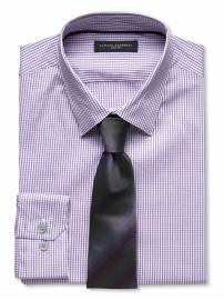 Slim fit micro-check shirt