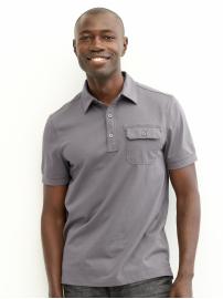 Cotton flap-pocket polo