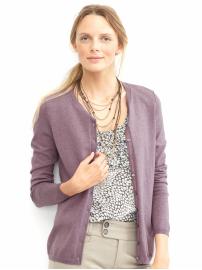 Silk blend stretch cardigan