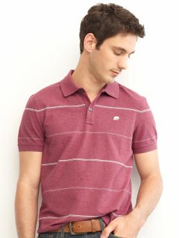Heathered branded polo