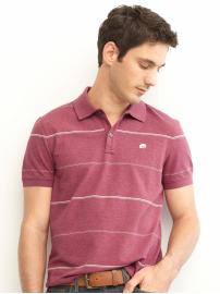 Heathered branded polo