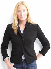 Double knit solid button jacket
