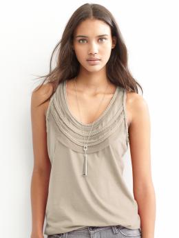Celia tie-neck braided shell