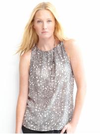BR Monogram silk sequin print tank