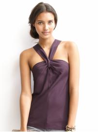 BR Monogram silk twist-strap tank