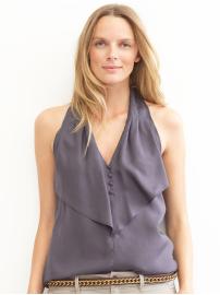 Silk racerback chevron tank