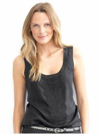 Silk lace-front shell