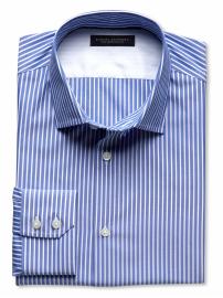 Slim fit non-iron bar-stripe shirt