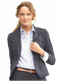 Tall lightweight wool navy textured blazer