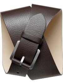 Tapered leather belt