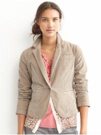 Petite corduroy campus blazer