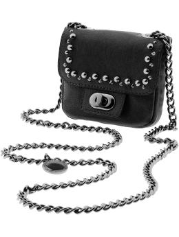 Studded leather mini bag