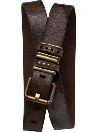 Leather grommet belt