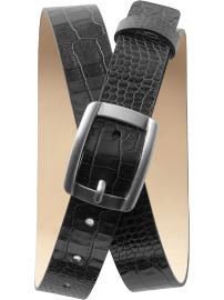 Slim croc belt