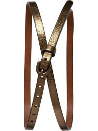 Skinny metallic belt