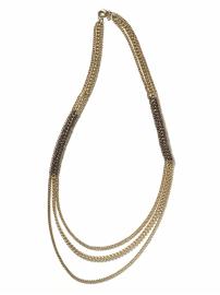 Lanes cord & chain necklace