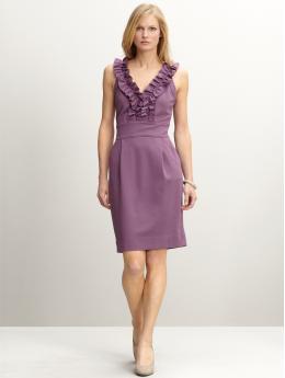 Brigitte double-knit ruffle dress  :  formal dress designer dresses fashion dress designer clothing