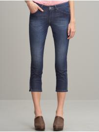 Dark denim skinny crop
