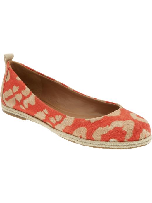 Banana Republic Shabby-chic linen ballet flat