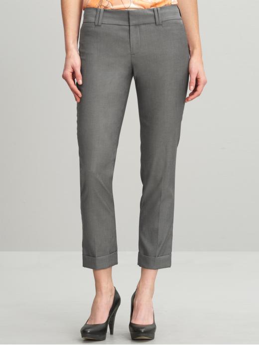 Banana Republic Martin fit textured black cuffed crop