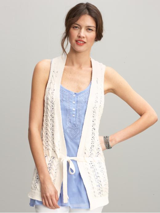 Banana Republic Tie-waist cable sweater vest