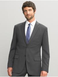 Tailored wool two-button suit blazer