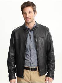 Leather moto jacket