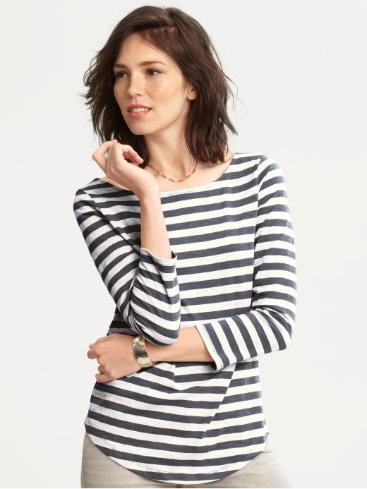 Banana Republic Striped Boatneck Tee