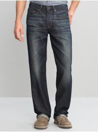 Straight fit dark indigo jean