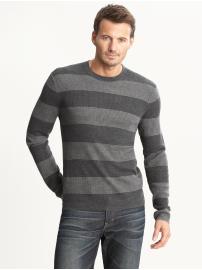 Striped crewneck sweater