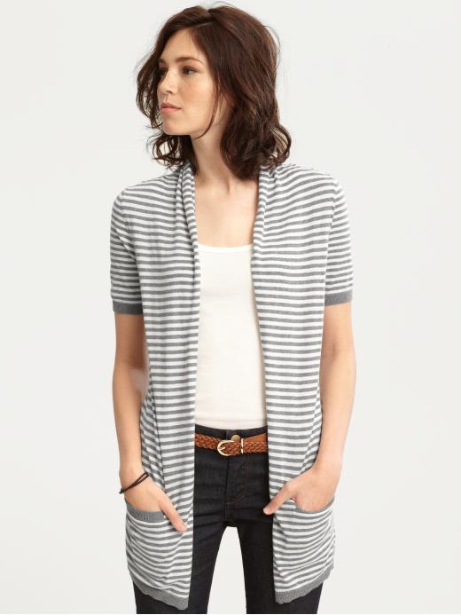 Banana Republic Striped Open Cardigan