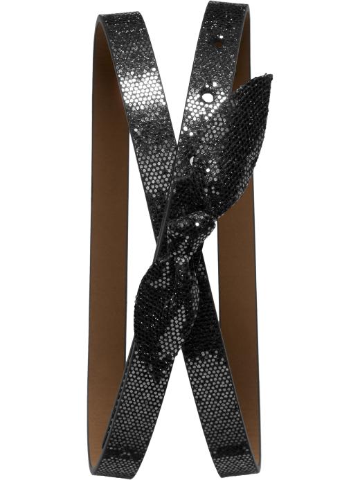 Banana Republic Glitter Bow Skinny Belt