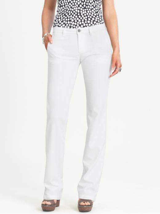 Banana Republic White Denim Trouser Pants