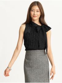 Elizabeth dot tie-neck blouse