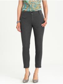 Slim flannel ankle zip pant