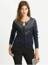 Sequin circles cardigan