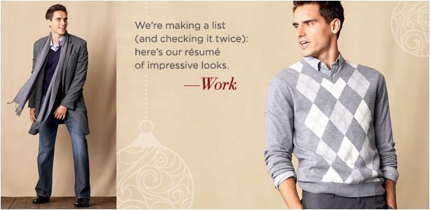 We're making a list (and checking it twice): here's our resume of impresive looks. –Work We're making a list (and checking it twice): here's our resume of impresive looks. –Work