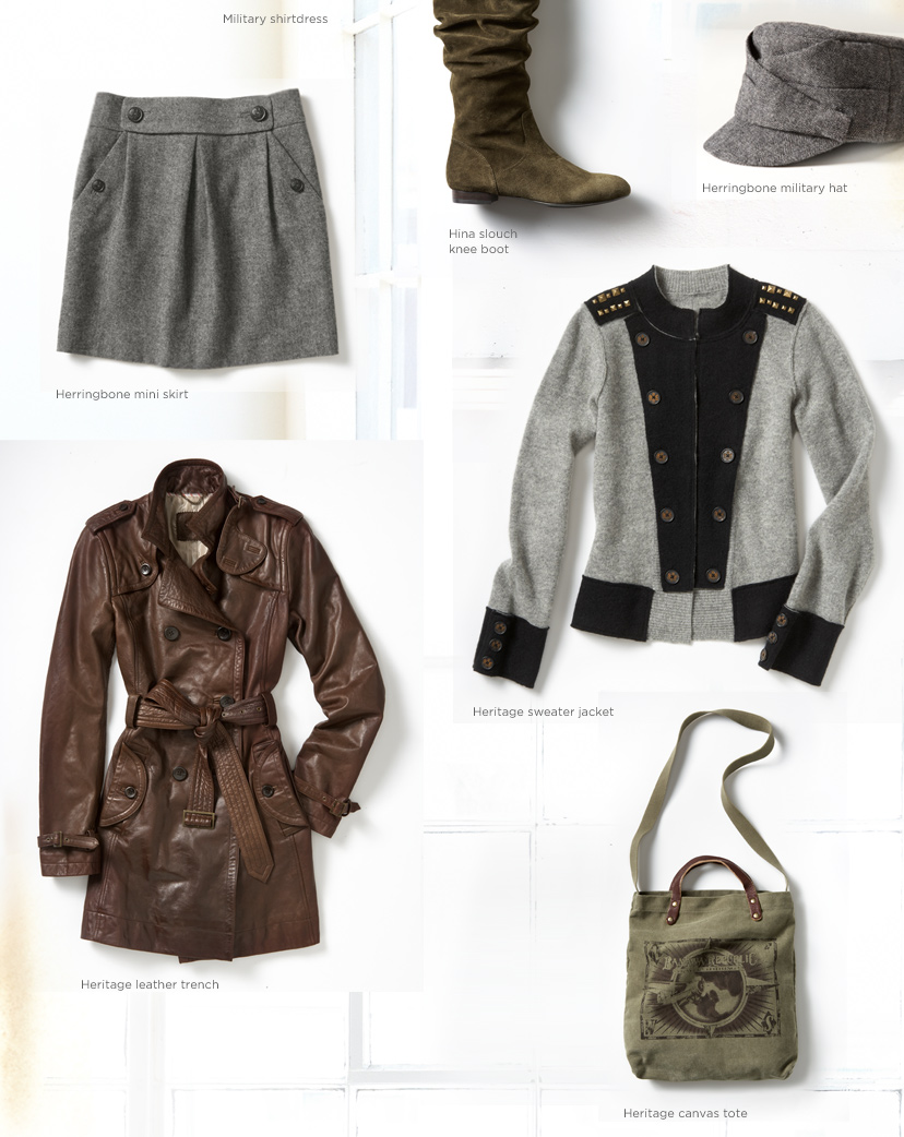 trend report. military issue. shop all trends.