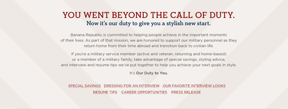 Our duty to you