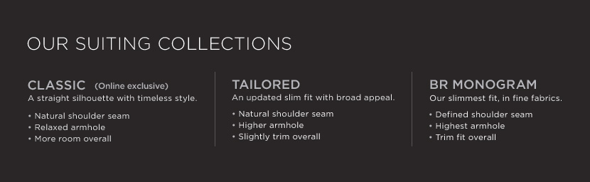 Our Suiting Collections.