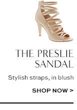 the preslie sandal. stylish straps, in blush. shop now >