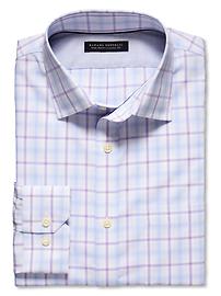 Classic fit non-iron windowpane shirt