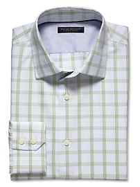 Slim fit non-iron dobby check shirt