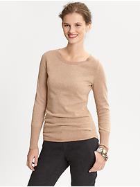 Metallic scoopneck sweater