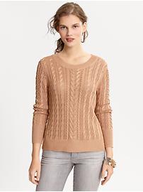 Sparkle cable-knit sweater