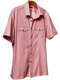 Short-sleeve solid utility shirt