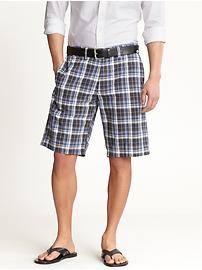Grey plaid short
