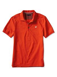 Branded pique polo
